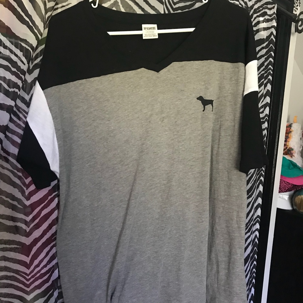 PINK shirt sleeve tee size large